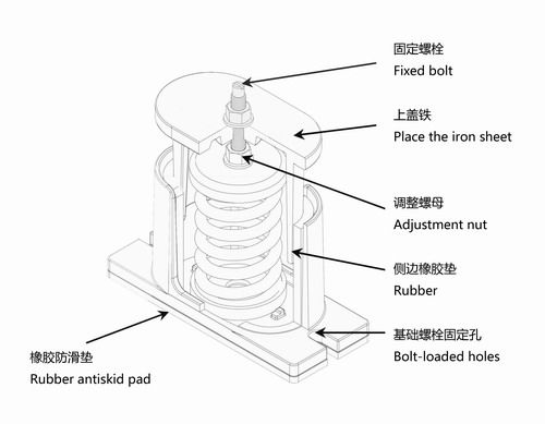 JB型座式彈簧減振器安裝說明/圖紙講解